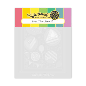 Waffle Flower Stencil Cake Time Sepia Layers