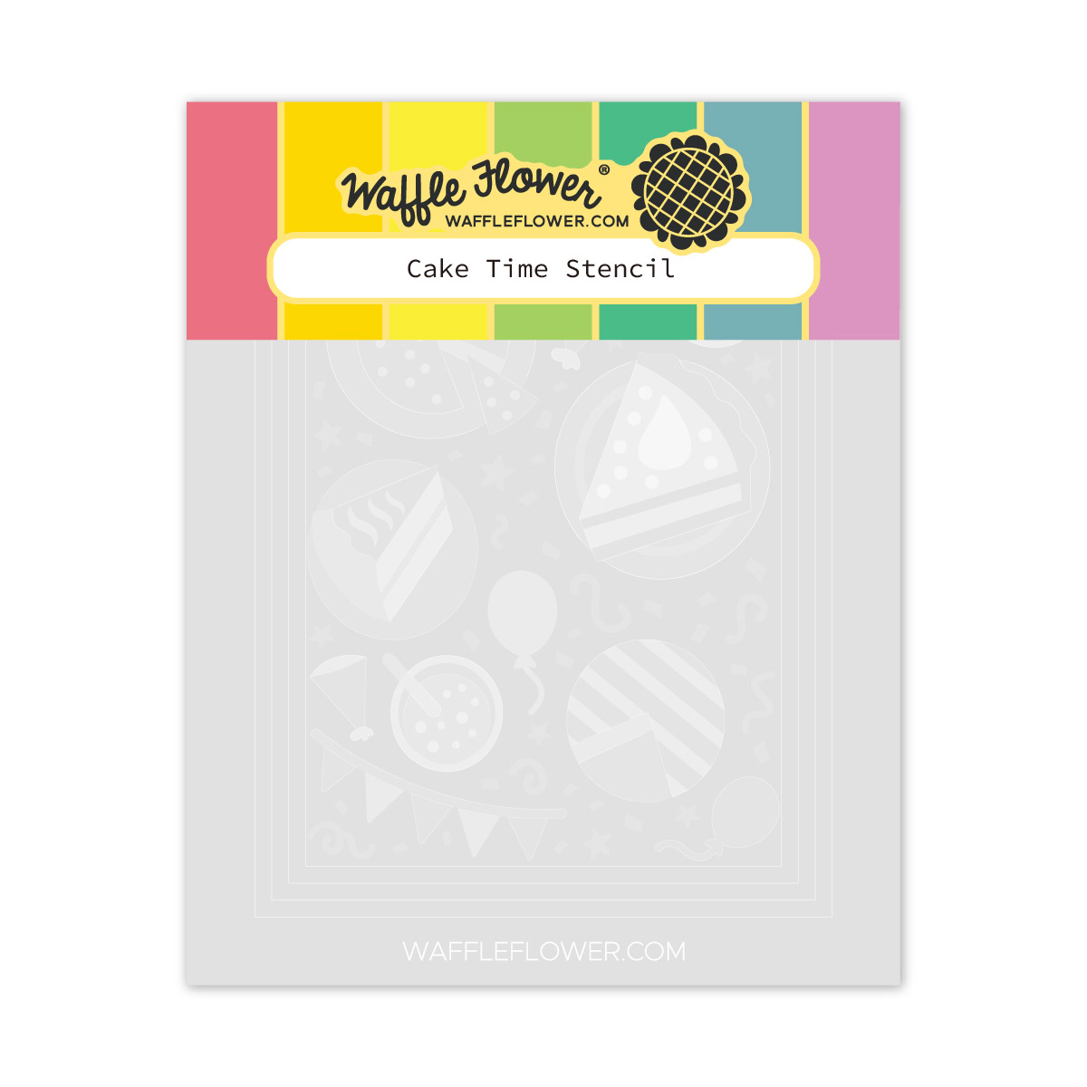 Waffle Flower Stencil Cake Time Sepia Layers