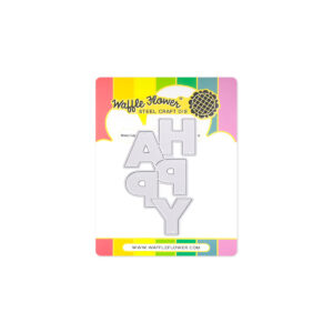 Waffle Flower Die Overlapping Vertical Happy Word