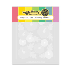 Waffle Flower Stencil Pumpkin Time