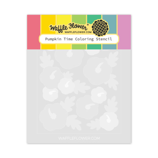 Waffle Flower Stencil Pumpkin Time