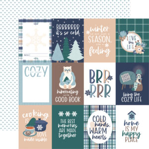 Echo Park Snow Days 12 X12 3X4 Journaling Cards
