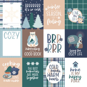 Echo Park Snow Days 12 X12 3X4 Journaling Cards