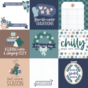Echo Park Snow Days 12 X12 4X4 Journaling Cards