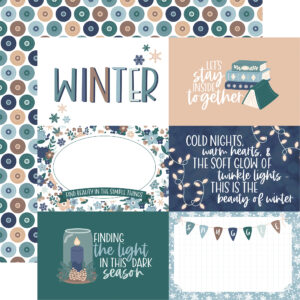Echo Park Snow Days 12 X12 6X4 Journaling Cards