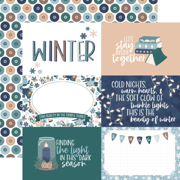 Echo Park Snow Days 12 X12 6X4 Journaling Cards