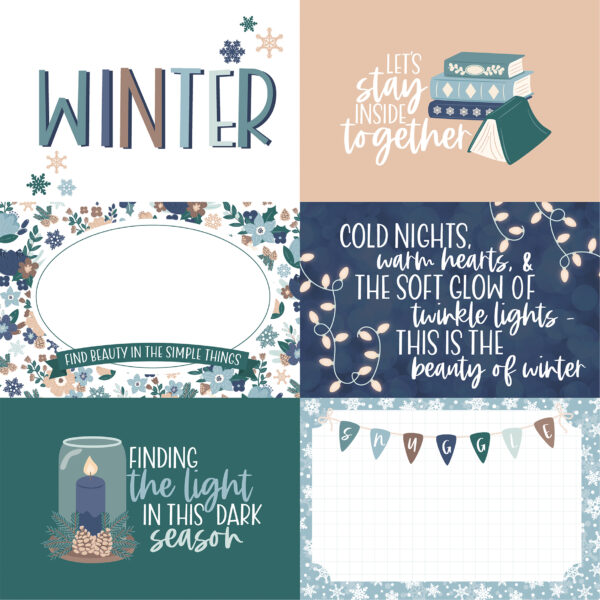 Echo Park Snow Days 12 X12 6X4 Journaling Cards