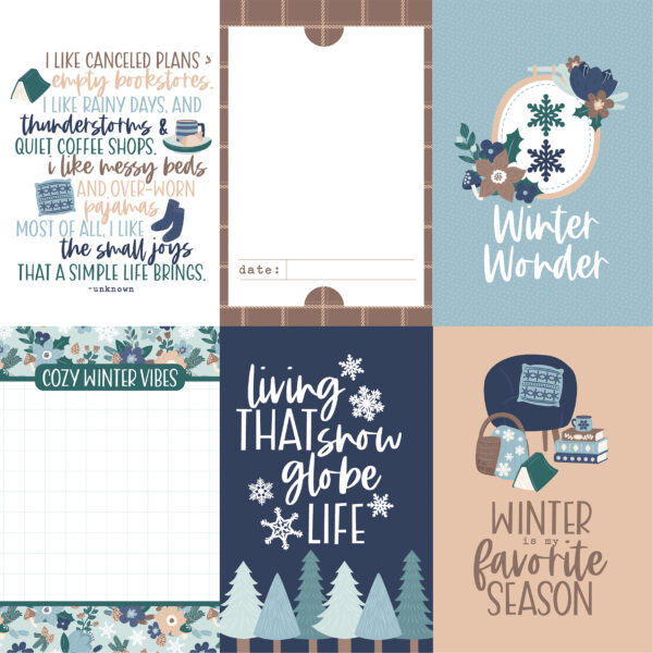 Echo Park Snow Days 12 X12 4X6 Journaling Cards