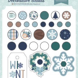 Echo Park Snow Day Decorative Brads