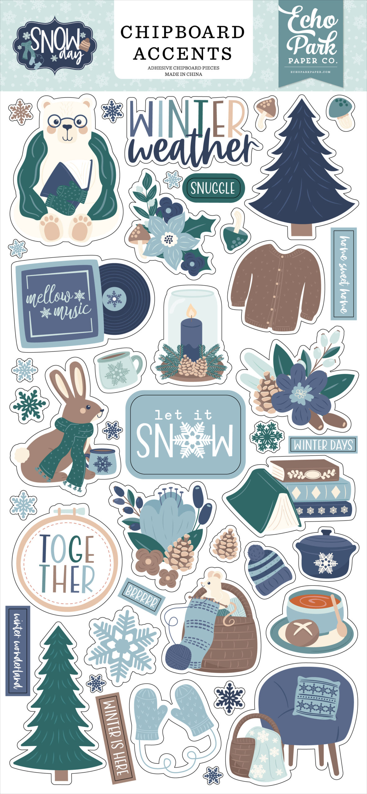 Echo Park Snow Day Chipboard Accents