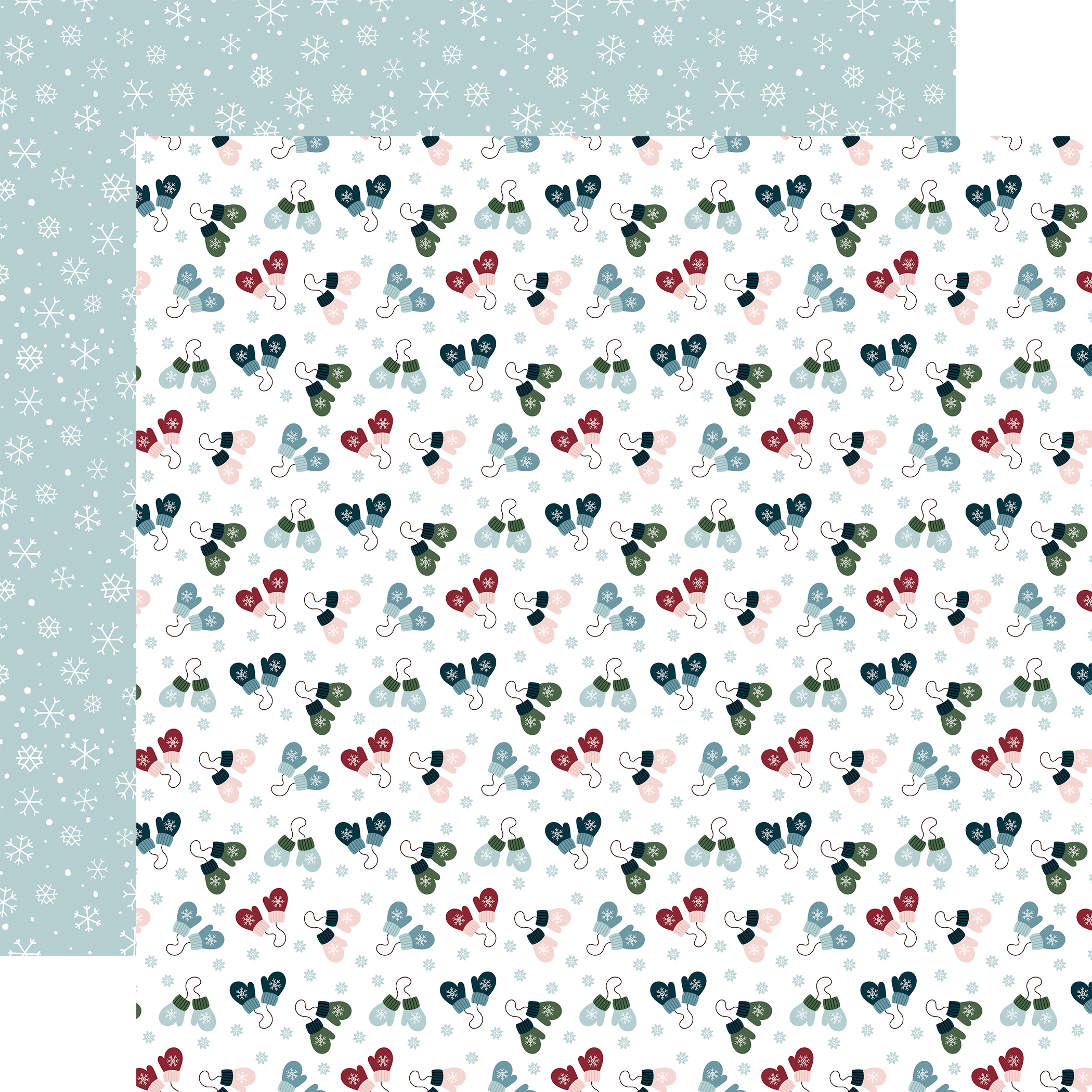 Echo Park Winter Fun 12X12 Snow Fun Mittens