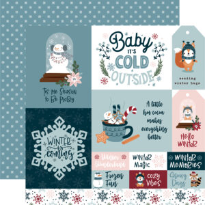 Echo Park Winter Fun 12X12 Multi Journaling Cards