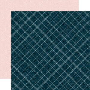 Echo Park Winter Fun 12X12 Stitched Diagonal Plaid