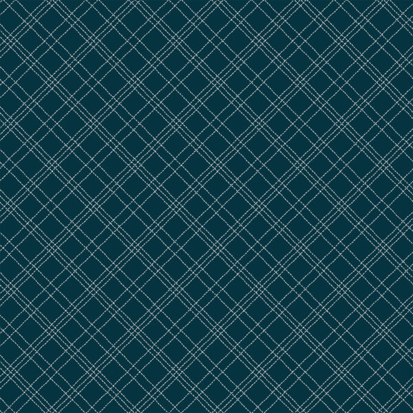 Echo Park Winter Fun 12X12 Stitched Diagonal Plaid