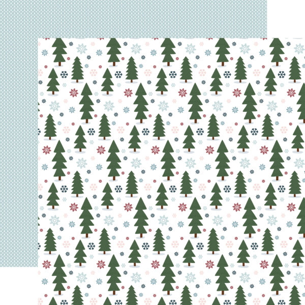 Echo Park Winter Fun 12X12 Snowy Forest Trees