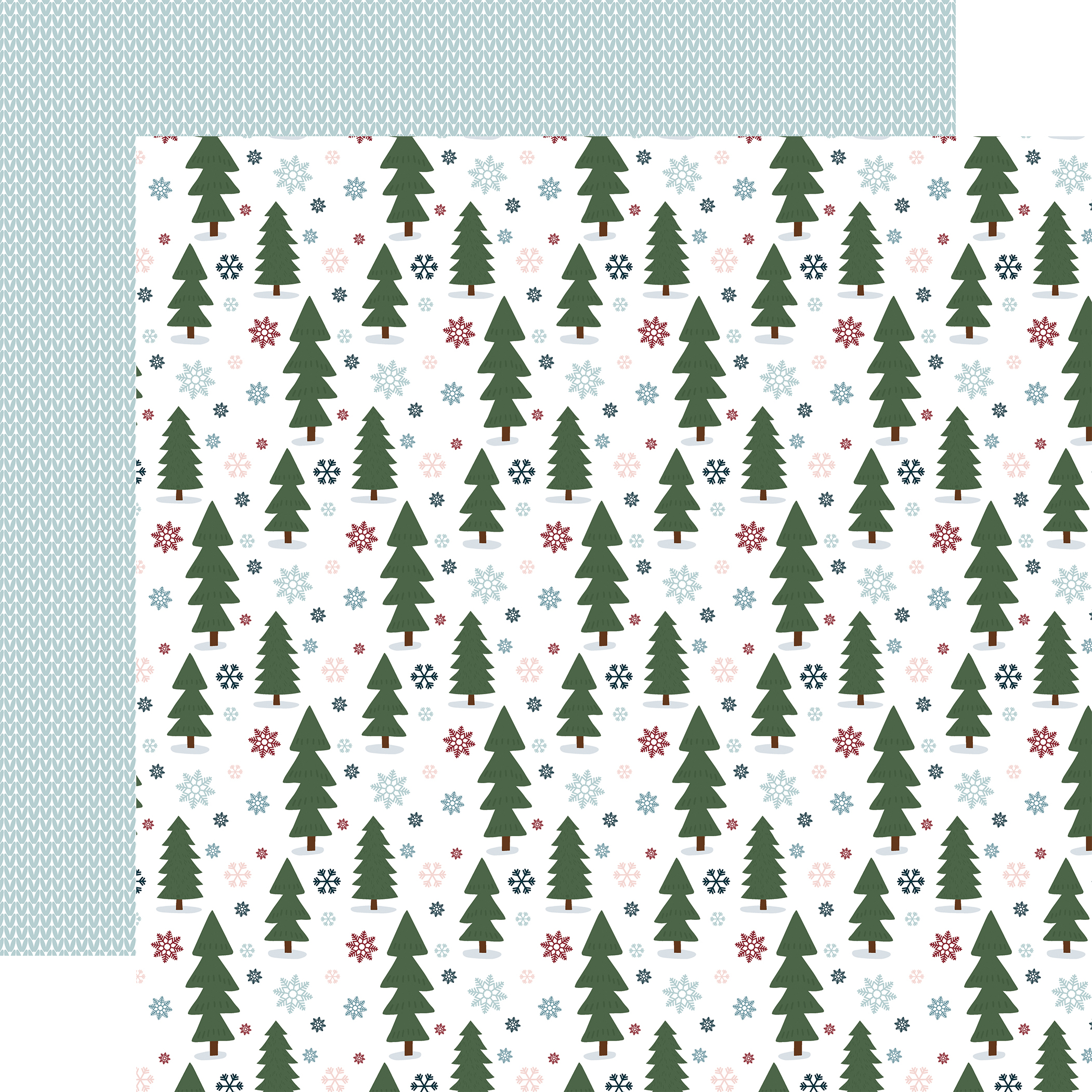 Echo Park Winter Fun 12X12 Snowy Forest Trees