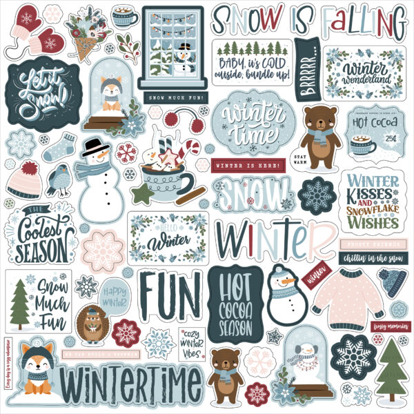 Echo Park Winter Fun Element Sticker