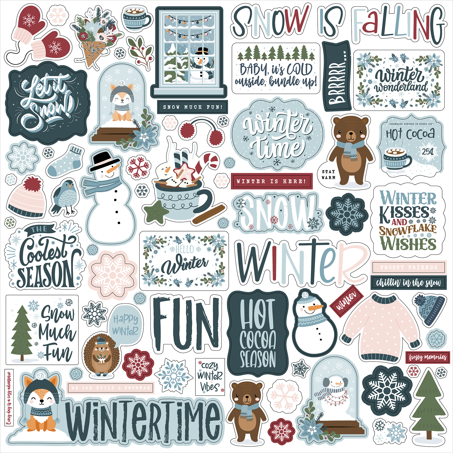 Echo Park Winter Fun Element Sticker