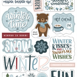 Echo Park Winter Fun Chipboard Word & Phrases