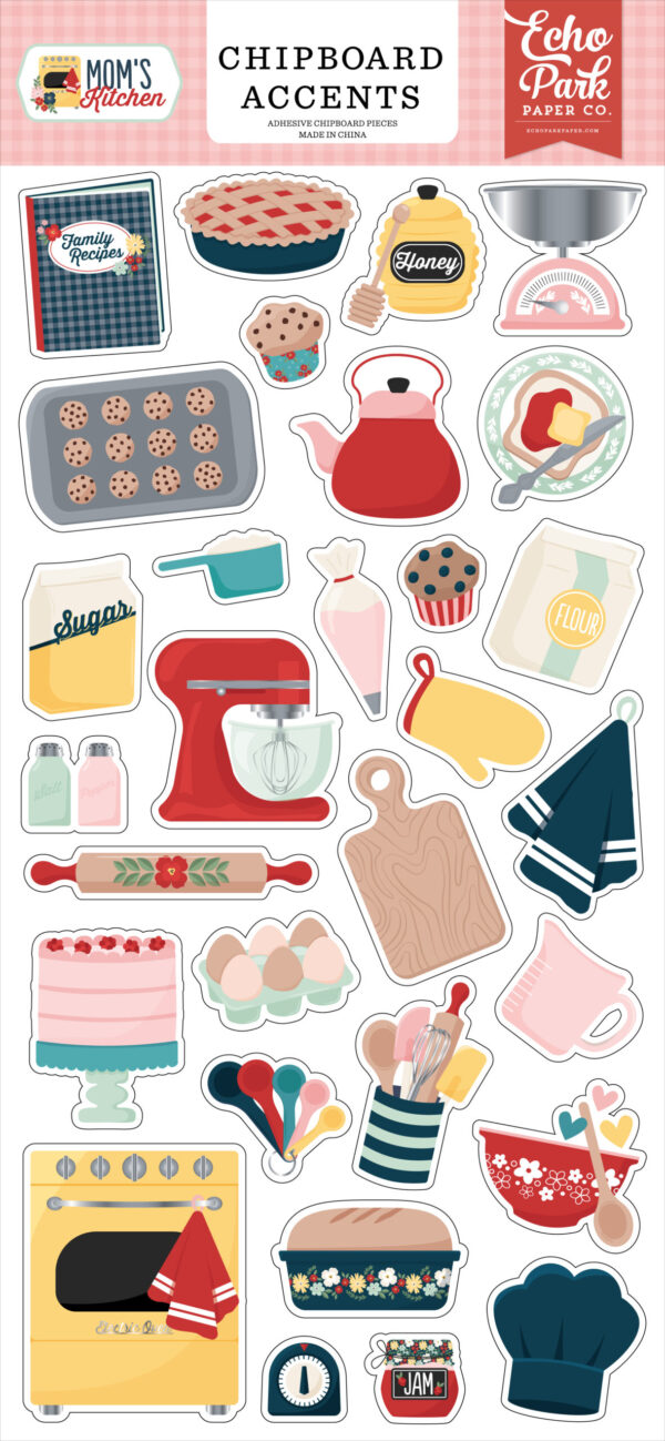 Echo Park Mom’s Kitchen Chipboard Accents Echo Park Mom's Kitchen Chipboard Accents