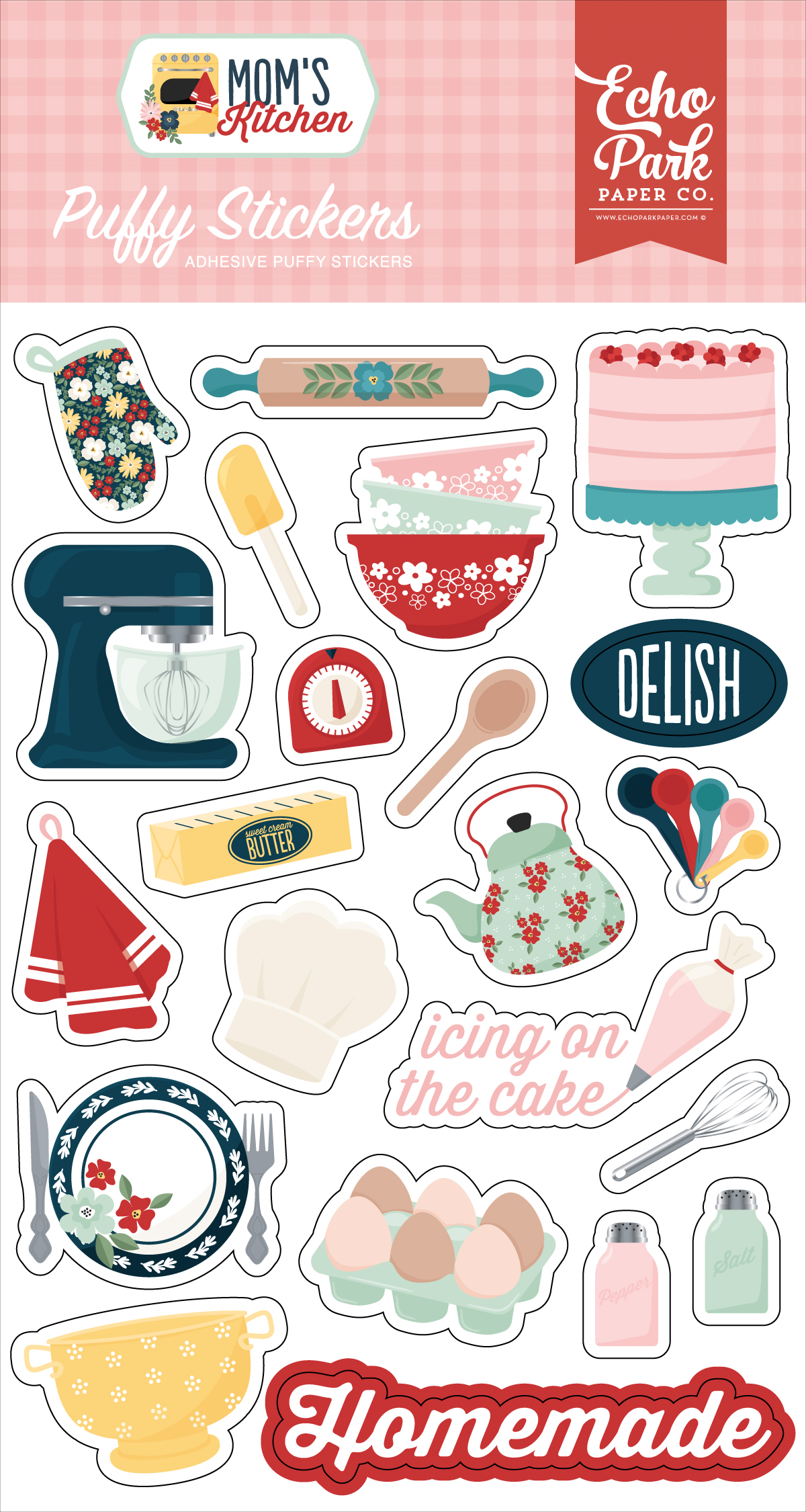 Echo Park Mom's Kitchen Puffy Stickers