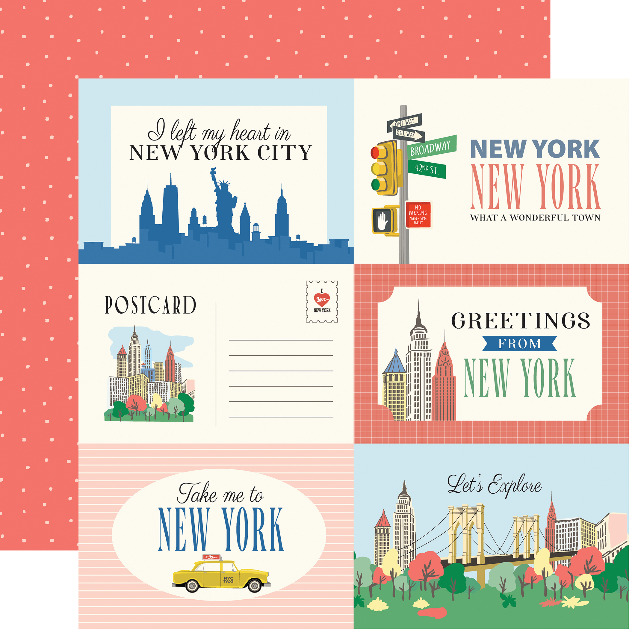 Carta Bella New York City 12X12 6X4 Journaling Cards