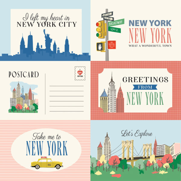 Carta Bella New York City 12X12 6X4 Journaling Cards