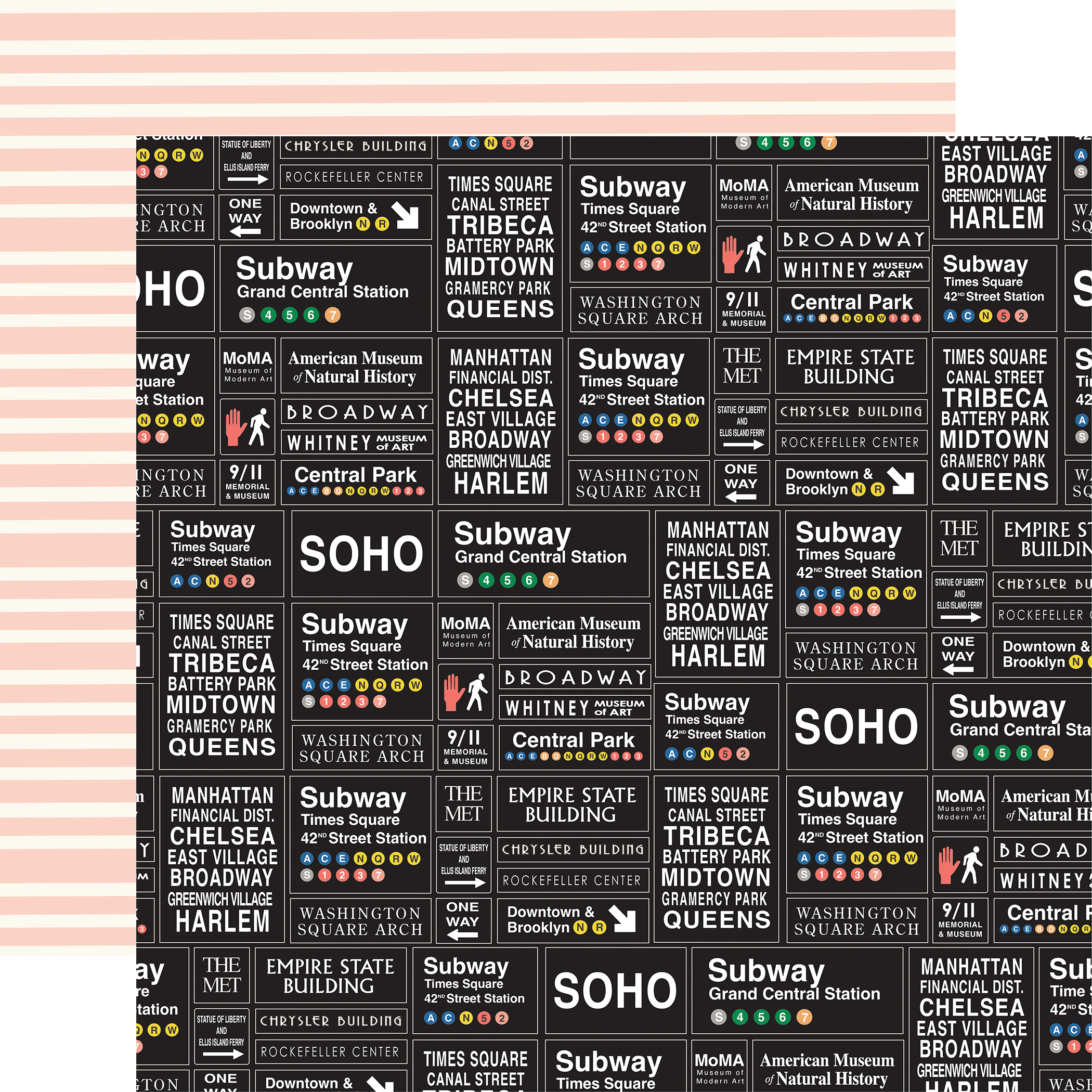 Carta Bella New York City 12X12 Subway Signs