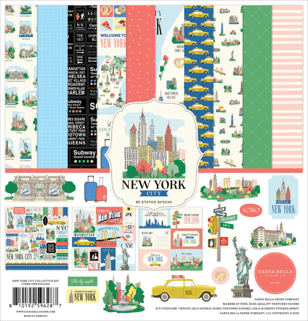 Kit Carta Scrapbooking 'Fatto A Mano Con Amore' - 12 Fogli Doppio Lato, Adesivi, Collage - 150gsm