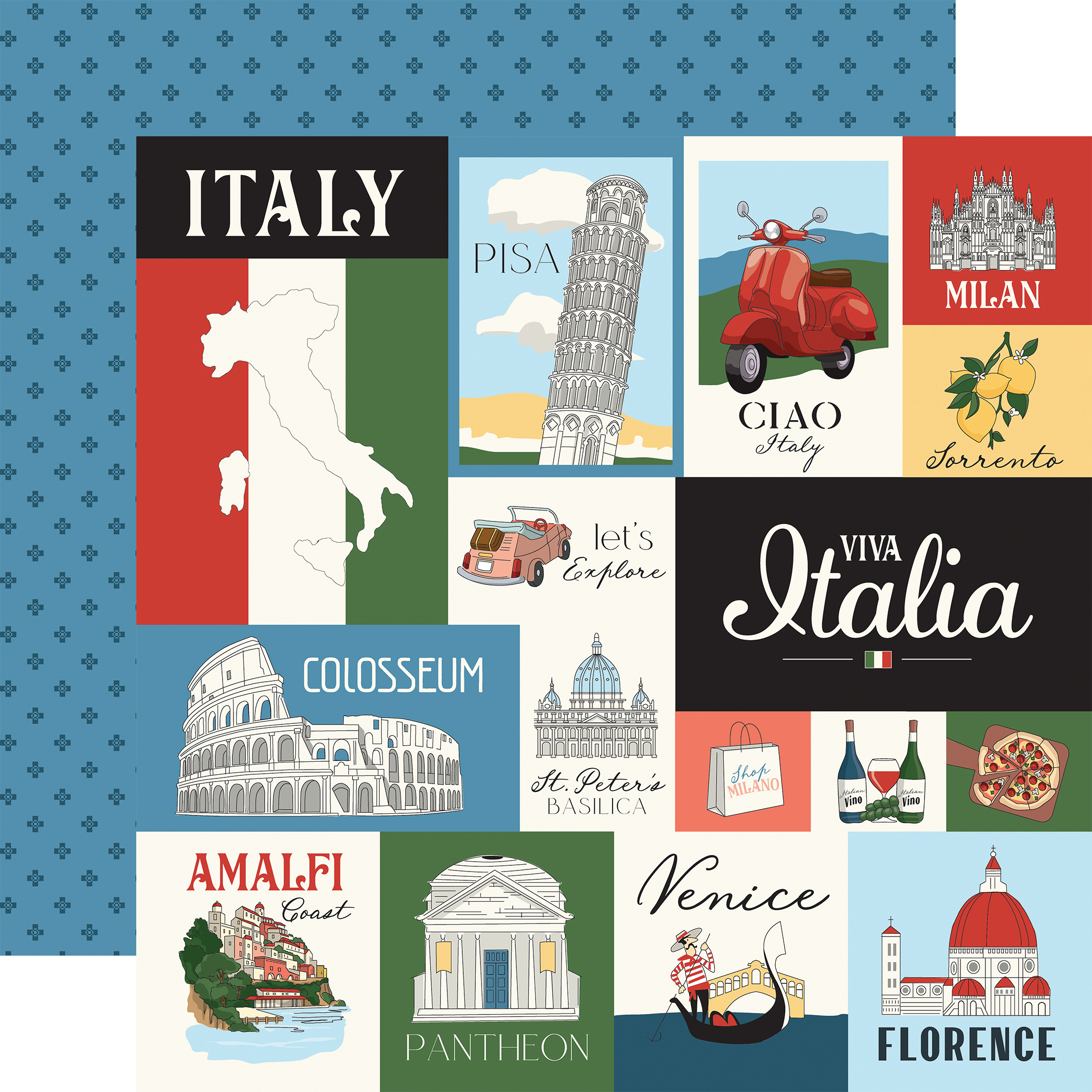 Carta Bella Italy 12X12 Multi Journaling Cards