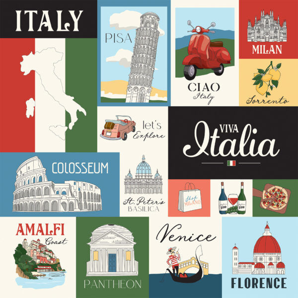 Carta Bella Italy 12X12 Multi Journaling Cards