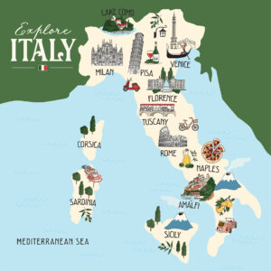 Carta Bella Italy 12X12 Map of Italy