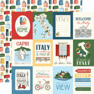 Carta Bella Italy 12X12 3X4 Journaling Cards
