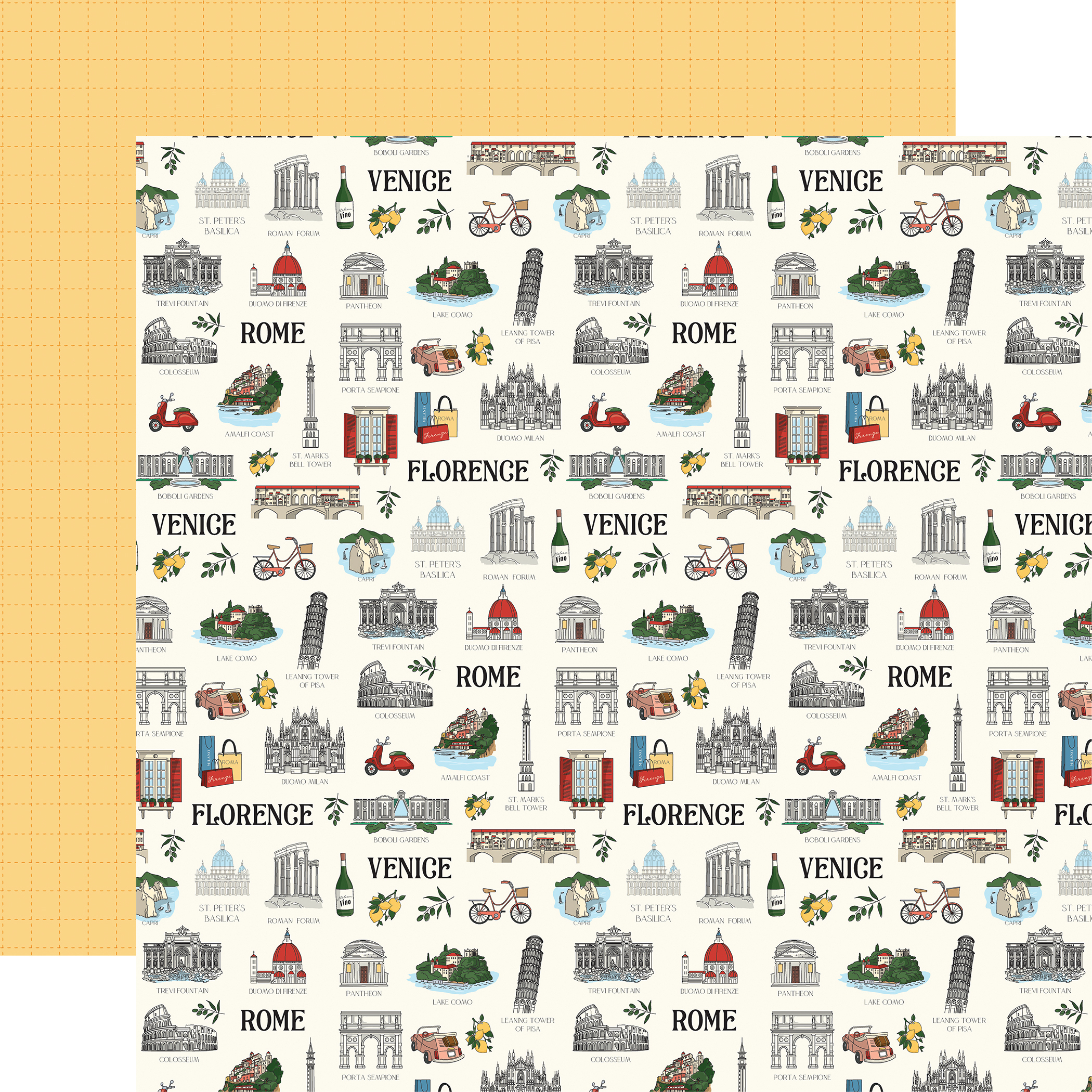 Carta Bella Italy 12X12 Must See Italy Spots