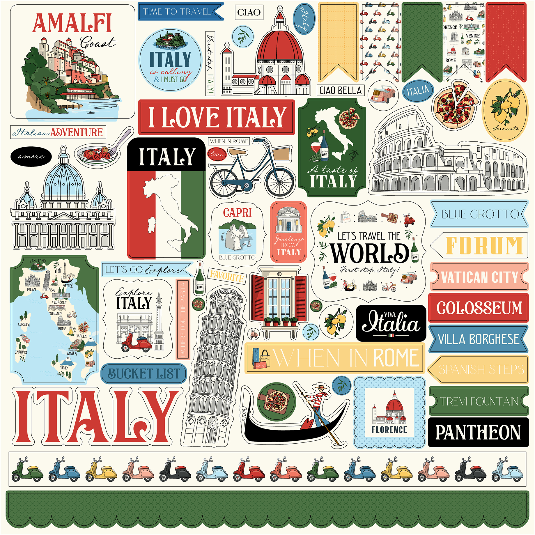 Carta Bella Italy Element Sticker