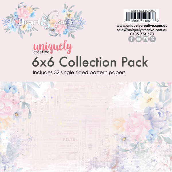 Uniquely Creative Heart & Soul 6 X 6 Collection Pack