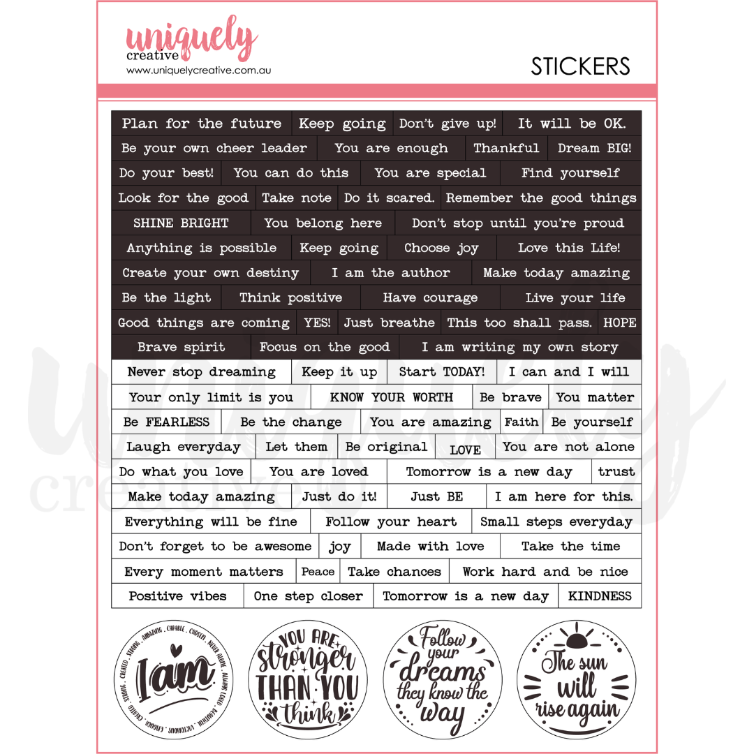 Uniquely Creative Heart & Soul Journal Stickers