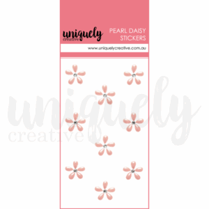 Uniquely Creative Pearl Daisy Stickers Pink