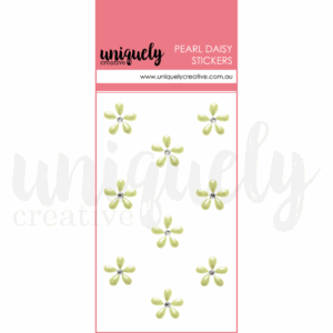 Uniquely Creative Pearl Daisy Stickers Green