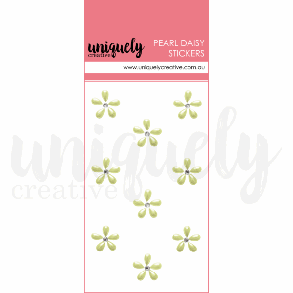 Uniquely Creative Pearl Daisy Stickers Green