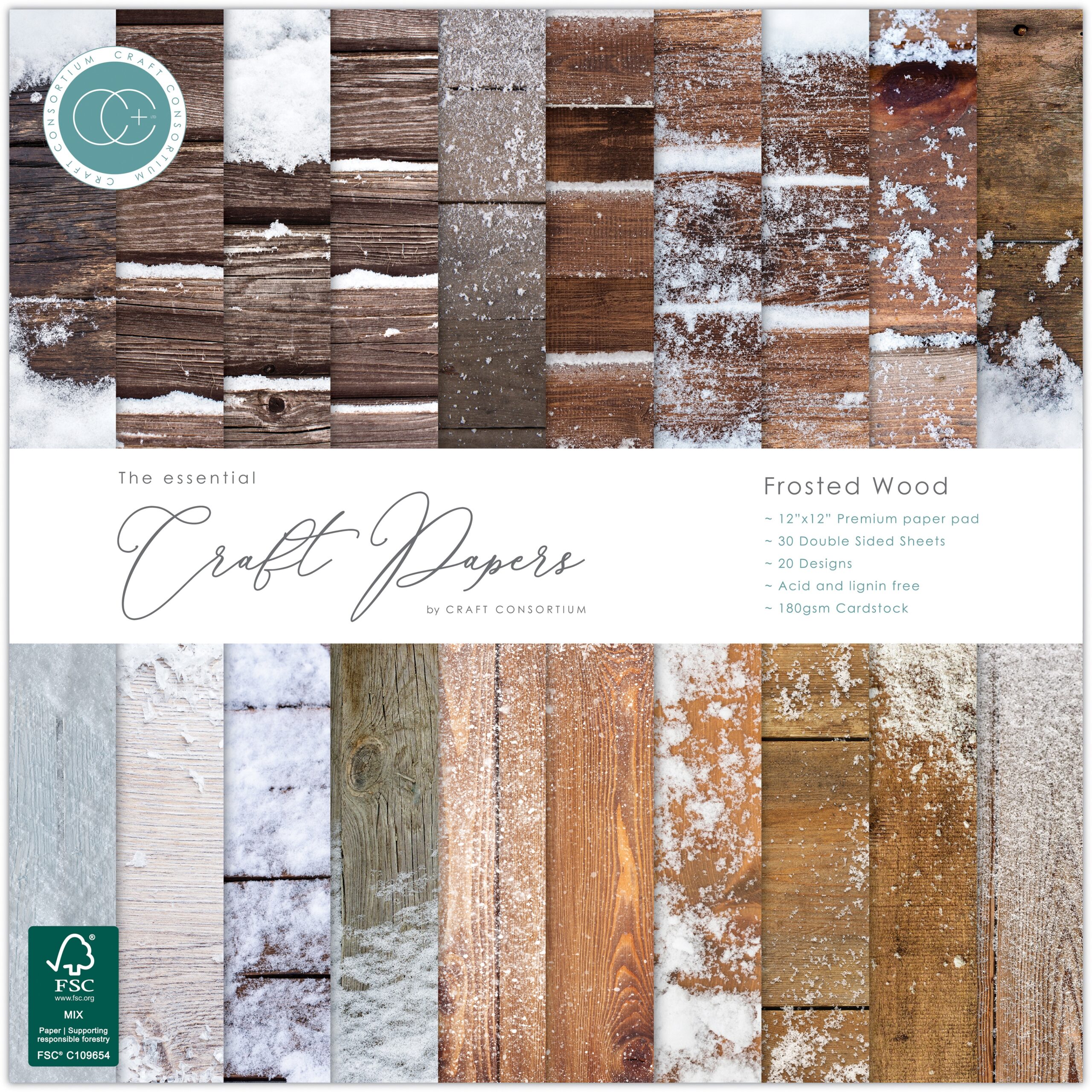 CRAFTERS CONSORTIUM 12X12 FROSTED WOOD
