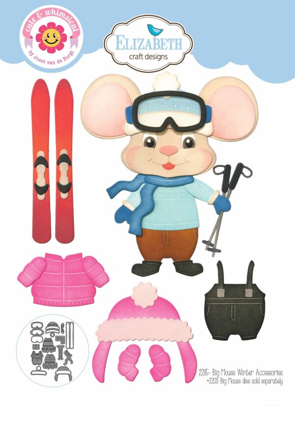 ELIZABETH CRAFTS DIE BIG MOUSE WINTER ACCESSORIES ELIZABETH CRAFTS DIE BIG MOUSE WINTER ACCESSORIES