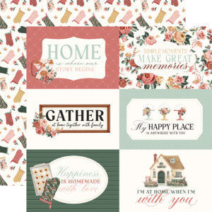 Carta Bella Feels Like Home 12X12 6X4 Journaling Cards
