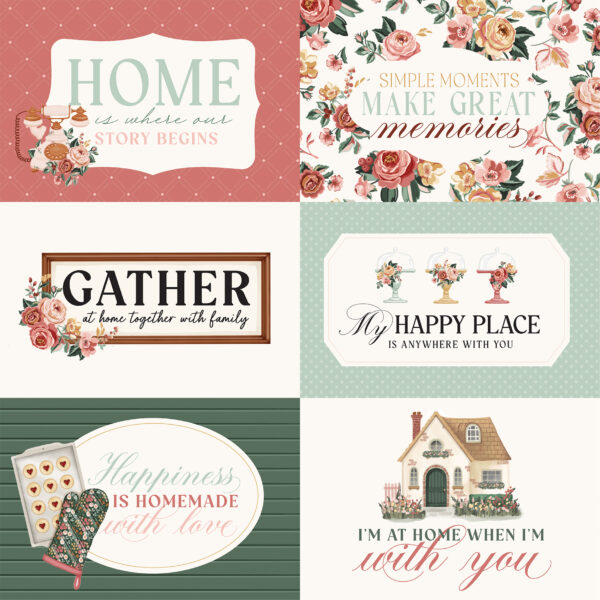 Carta Bella Feels Like Home 12X12 6X4 Journaling Cards
