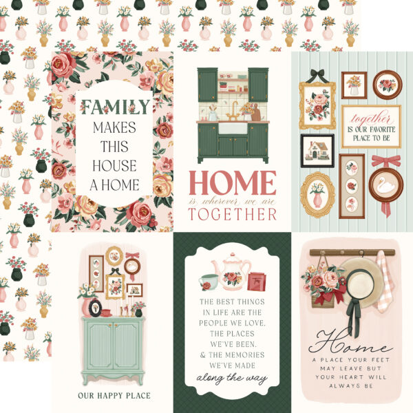 Carta Bella Feels Like Home 12X12 4X6 Journaling Cards