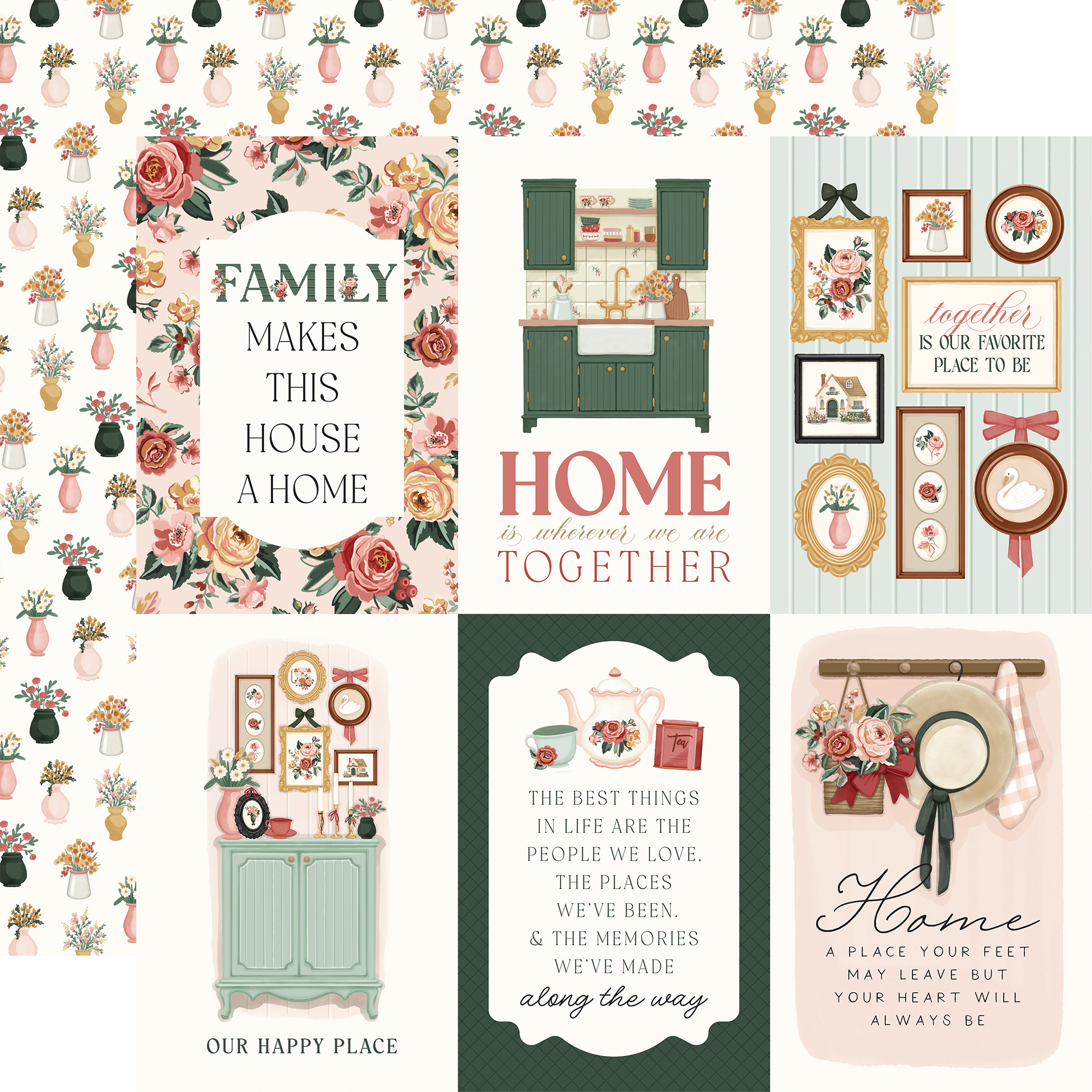 Carta Bella Feels Like Home 12X12 4X6 Journaling Cards