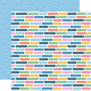 Echo Park Plan On It 12X 12 Days of the Week Labels