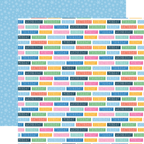 Echo Park Plan On It 12X 12 Days of the Week Labels