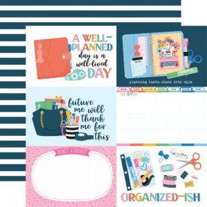 Echo Park Plan On It 12X 12 6X4 Journaling Cards