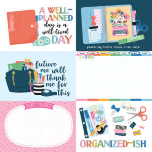 Echo Park Plan On It 12X 12 6X4 Journaling Cards